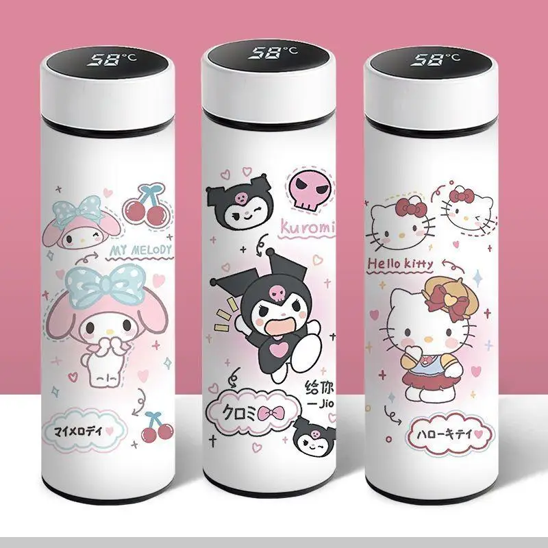 

Милая Sanrio Hello Kittys Kuromi, интеллектуальная изолированная чашка, дисплей температуры, чашка для воды, материал 304, удобная высокая емкость