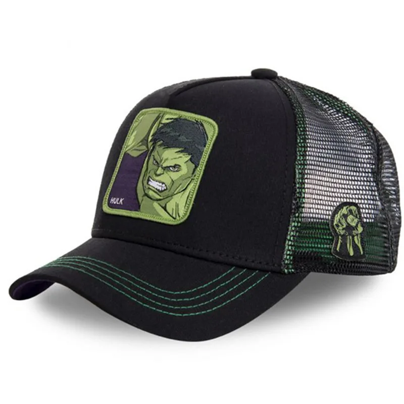 Marvel Classic Movies Anime Figure Embroidery Baseball Cap Iron Man Hulk Adjustable Cartoon Mesh Cap Fashion Hip Hop Hat Gifts