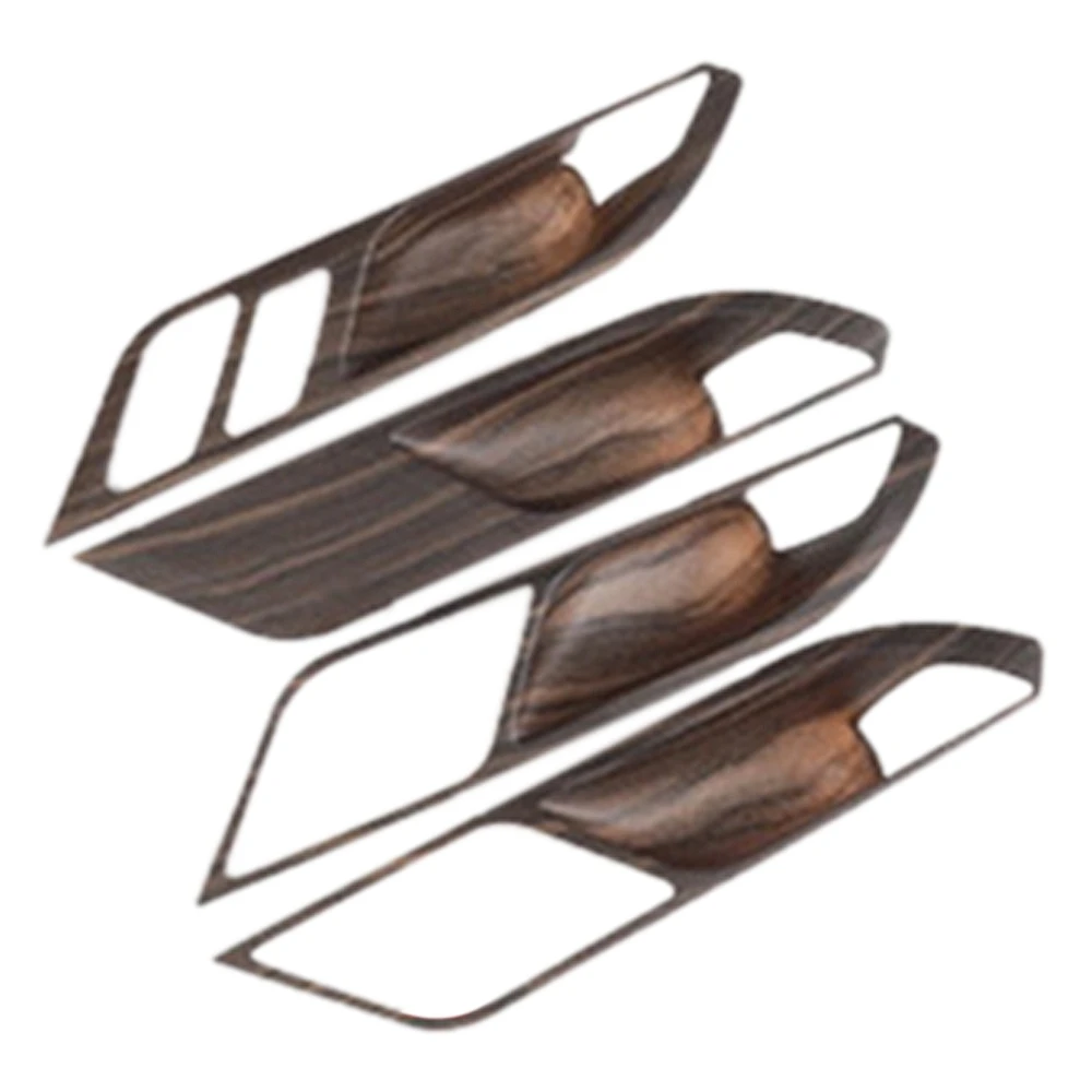 

4Pcs for 2021 BmwX3 X4 Mahogany Wood Grain Interior Parts Inner Handle Panel Trim Inner Handle