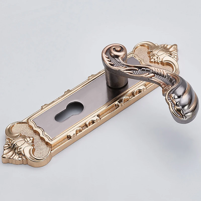European Vintage Keyed Door Lever Set Curved Handle Set With Keyed Deadbolt Lock Security Mortise Door Lock,Aluminum Alloy замок