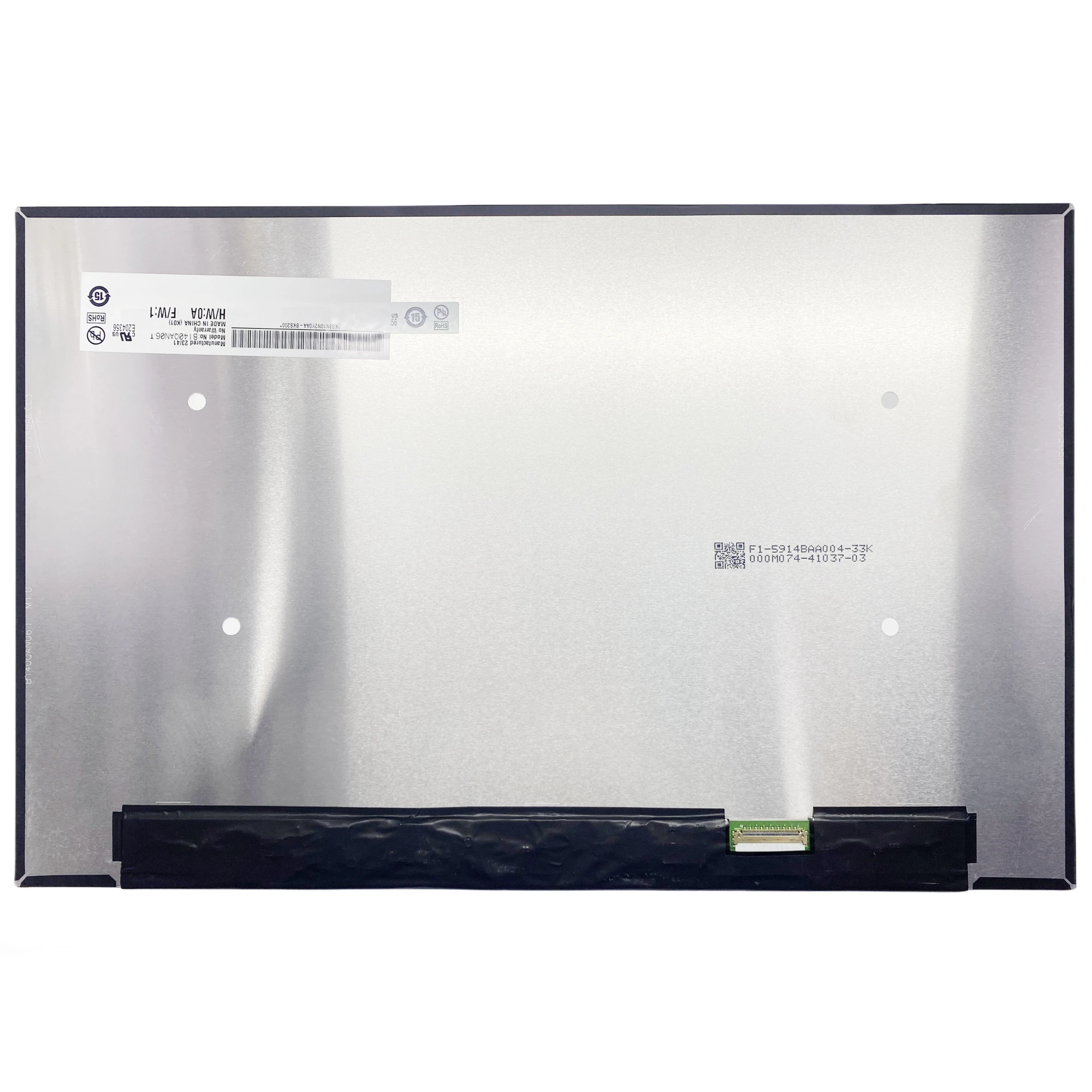 14.0'' 240Hz B140QAN06.T Laptop LCD Screen Display Panel Matrix 2560*1600 EDP 40 Pins 400 cd/m²