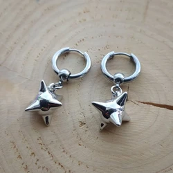 Spike Ball Earrings,Silver Spike, Morning Star,punk Earring, Grunge, Alternative,Goth Earring,Goth Jewelry,Mens Woman Earrings