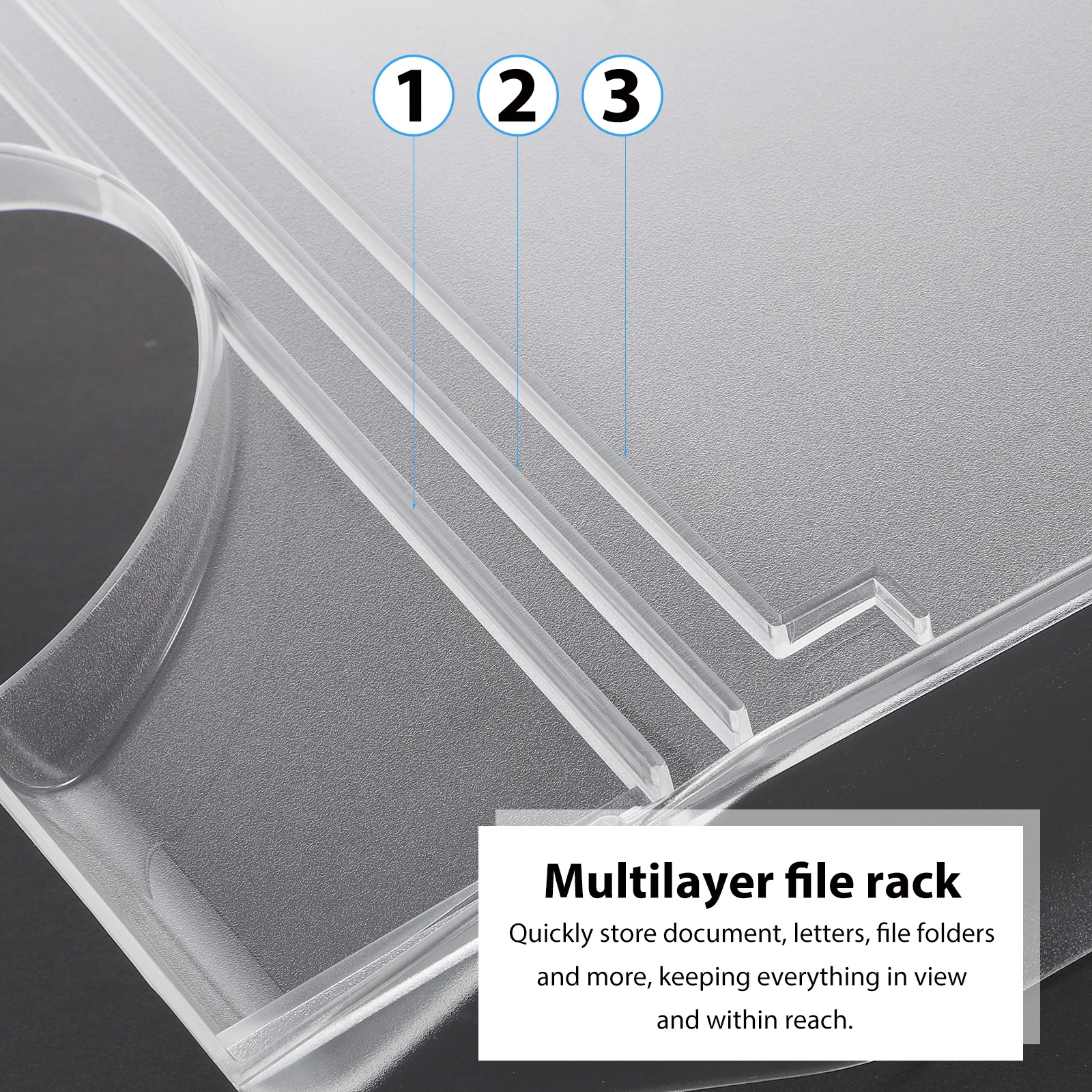 

Document File Desktop Organizer Plastic Office Storage Holder Desk Filing Rack File Organizer Document Box