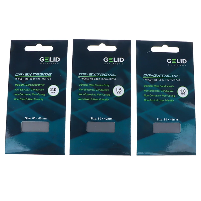 

GELID 15W/MK Thermal Pad High Conductivity Silicone Heat Dissipation Pad for CPU GPU Motherboard Graphics Card Cooling