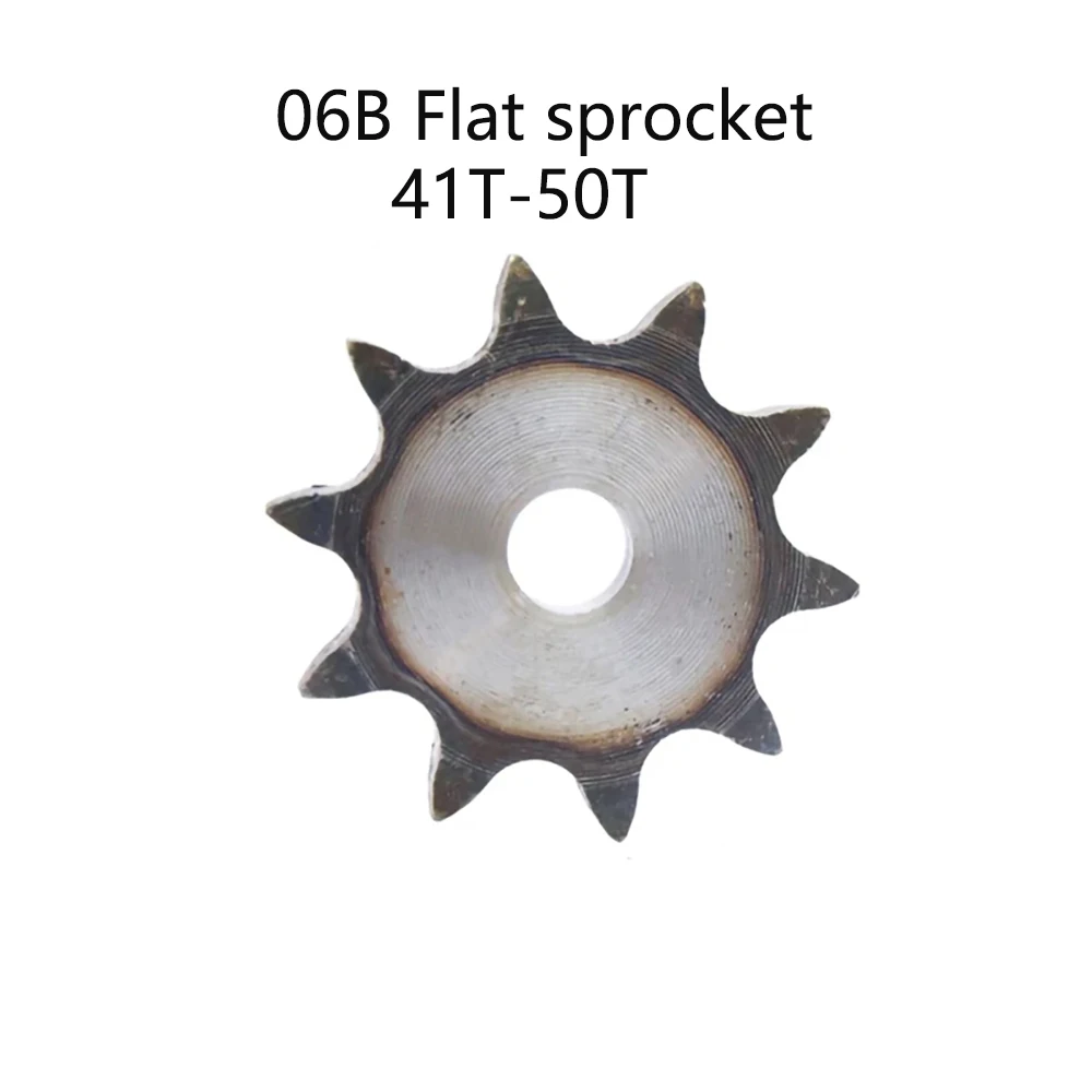 

06B Flat Chain Gear 41/42/43/44/45/46/47/48/49/50 Teeth Industrial Flat Sprocket Wheel Carbon Steel Tooth Pitch 9.525mm