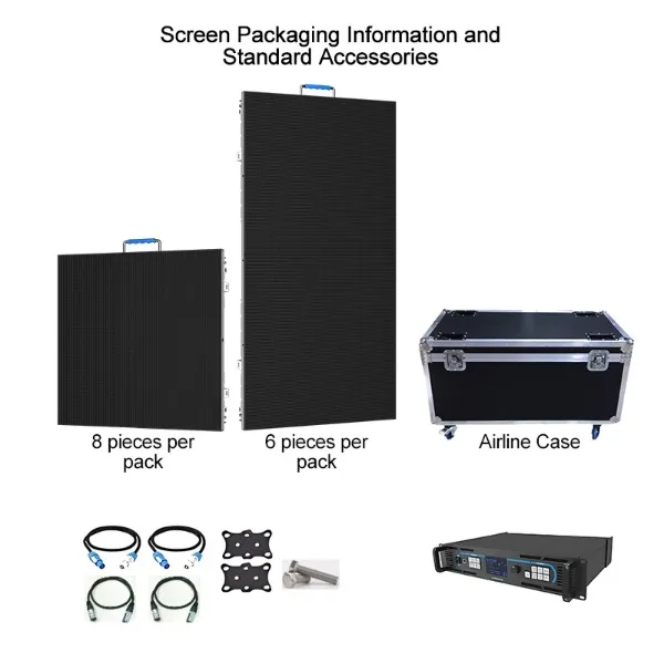 P1.953/P2.604/P2.976 Full Color LED Videowallpanelen voor self-service bedrijven, tentoonstellingen, nachtclubs, tekstweergave - binnen/buiten