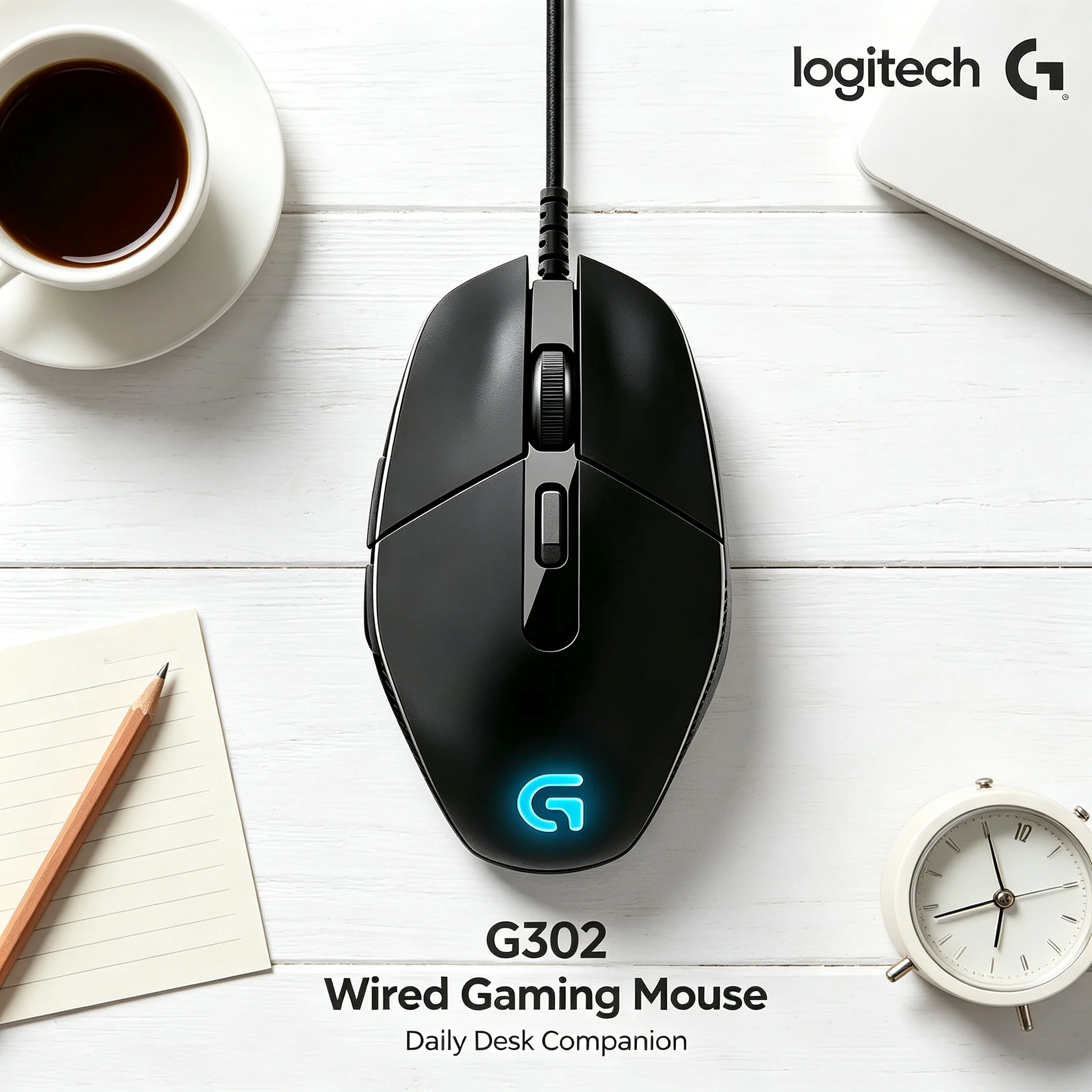 Logitech G302 Gaming Mouse Daedalus Prime High‑Accuracy Tracking Wired Mice for PUBG Apex Legends League of Legends Competitive