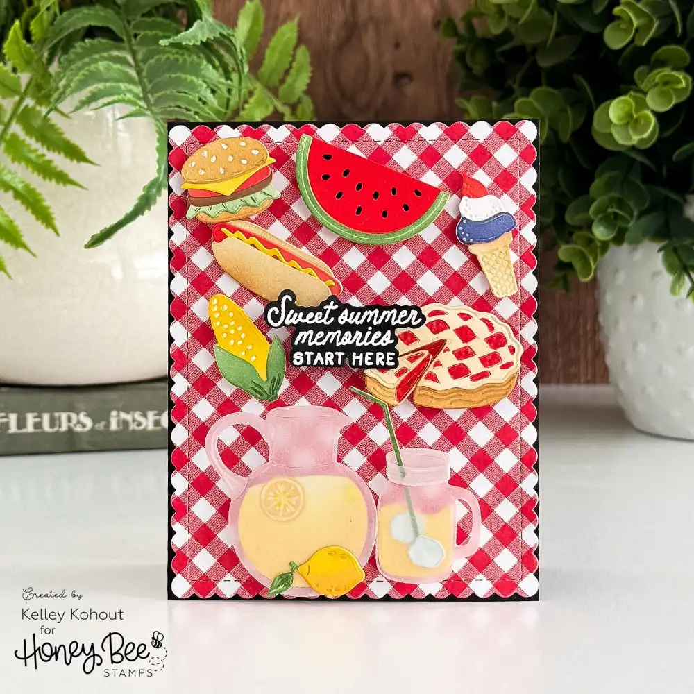 July 2026 Backyard Bites Summer Smiles Metal Cutting Dies Clear Stamps for DIY Making Gift Card Scrapbook Embossed Craft New