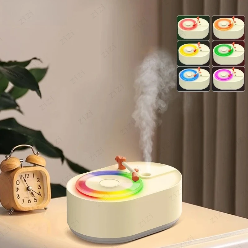 

Ретро-увлажнитель воздуха с роторным распылением, бесшумный, с обильным туманом и цветной подсветкой