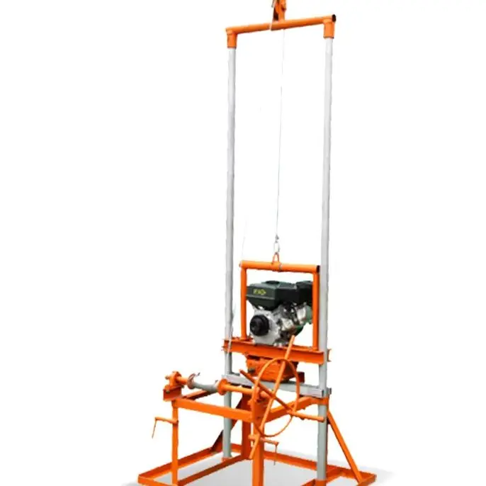 Customized 80m Engine Pump Water Well Drilling Rig High-Performance Fold Mini Water Well Drilling Machine