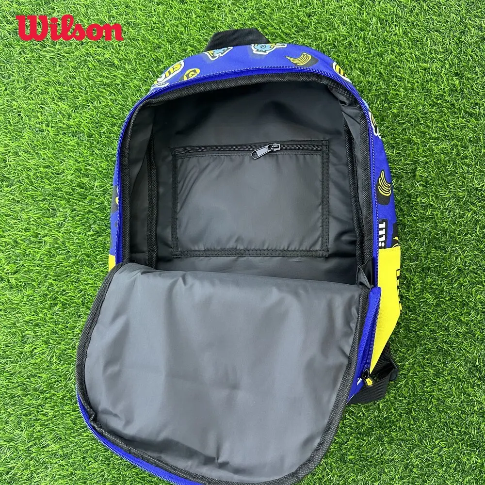 Wilson Minions V3.0 TEAM BACKPACK Full Print Large Capacity Tennis Racket BAG Equipment Storage Bag Double Shoulder Tennis Bag