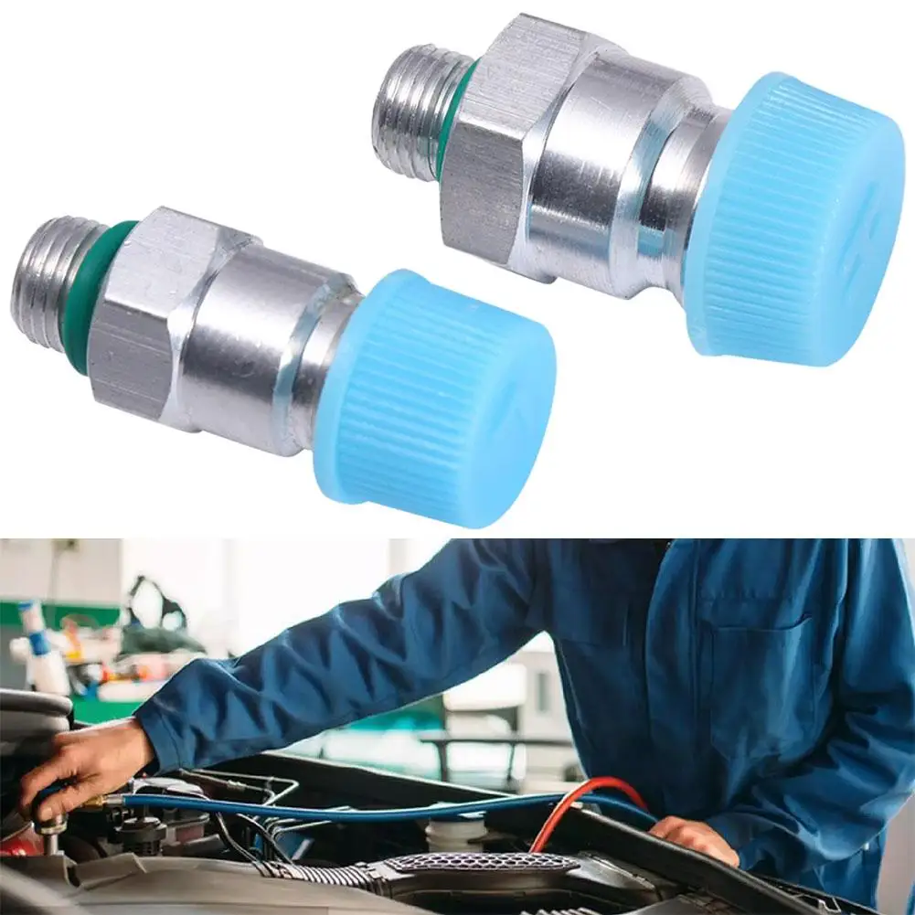 2PCS Air Hose Quick Coupler Aluminum Alloy Fast Exhaust Valve R134a Gas Nozzle Suitable For Cold Air Pipe Compressors Are U J0T5