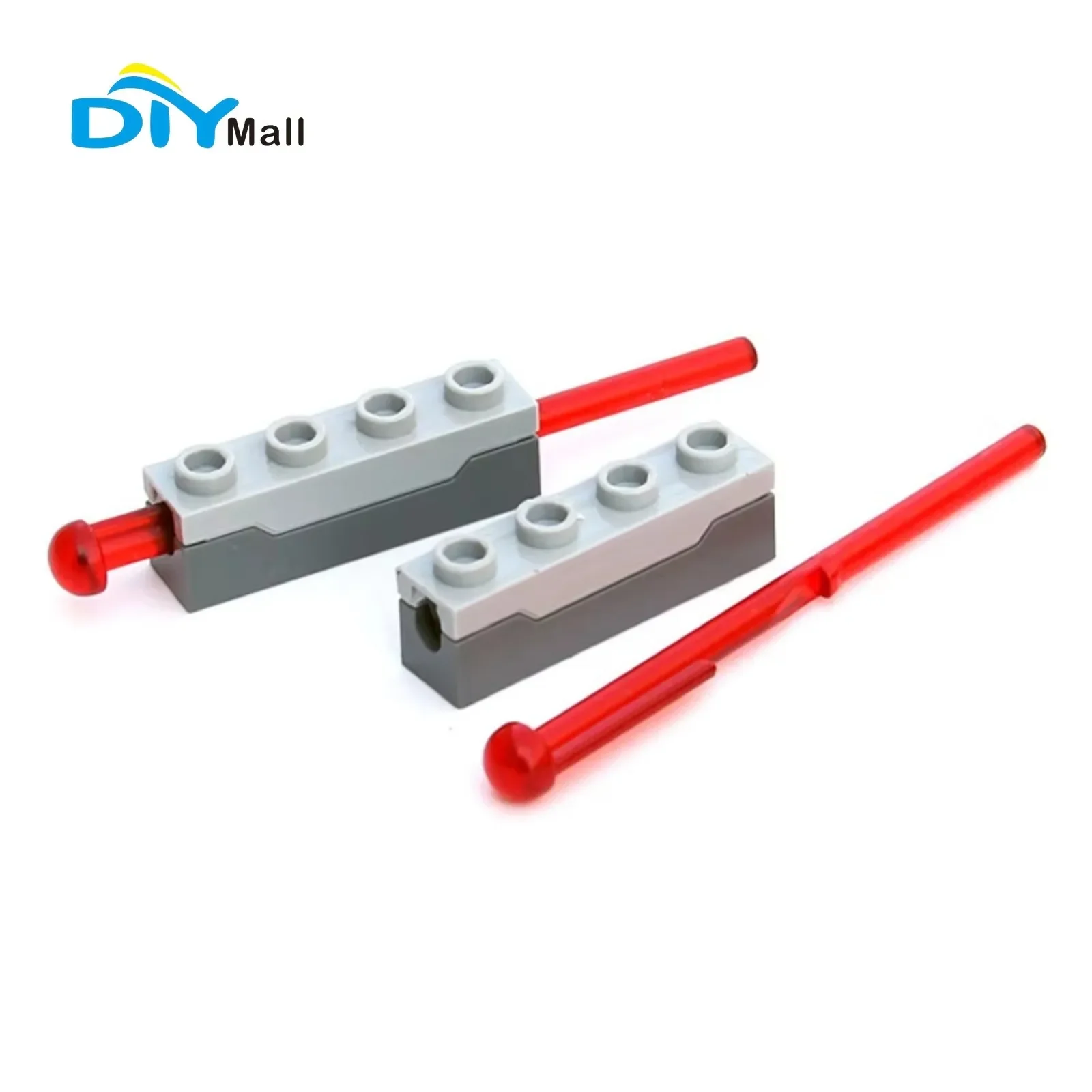 DIYmall 4x Launcher with 8L Bullet Spring Mechanism Toy Shooter - MOC Building Blocks Technical Parts (15301, 15303, 15400)