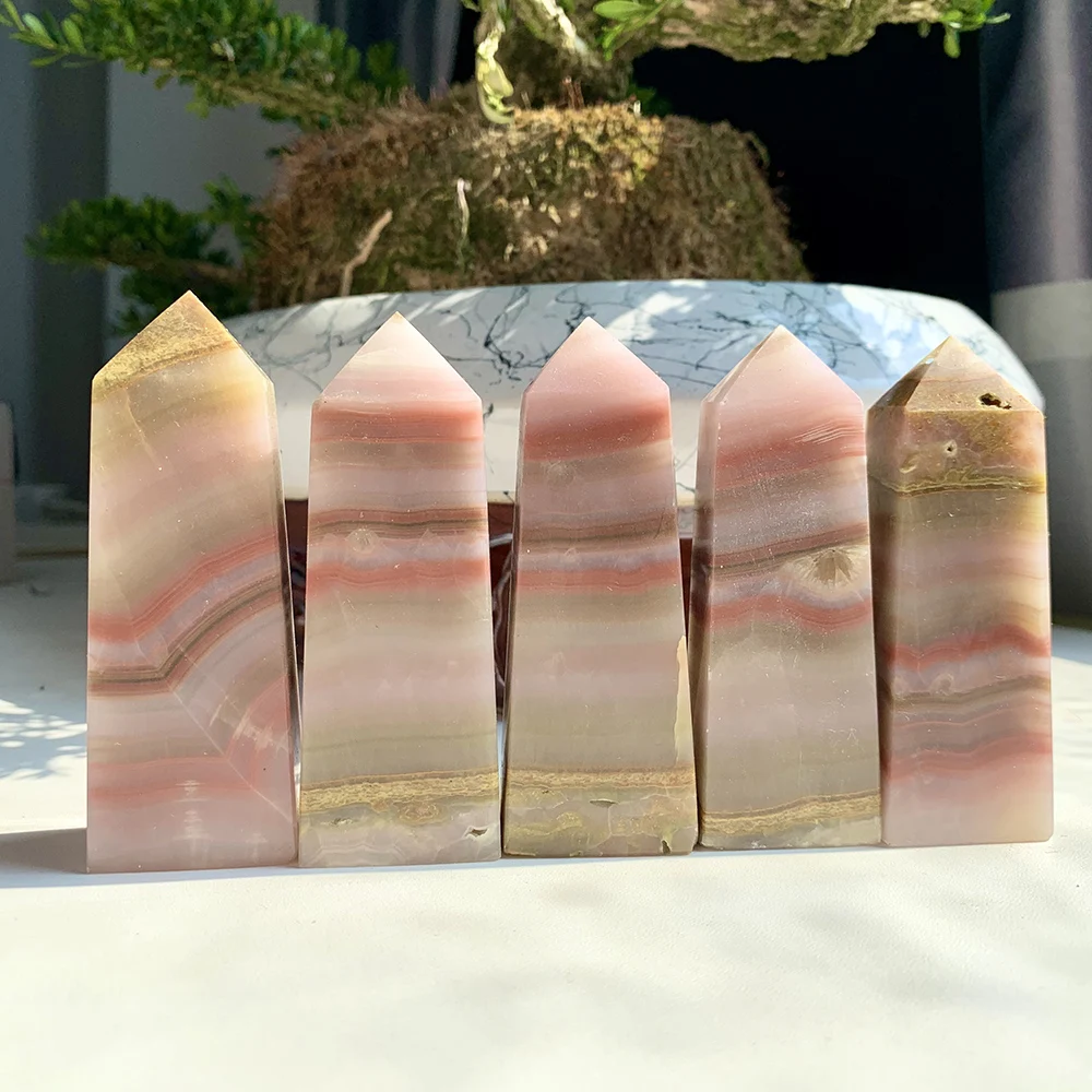 Natural Rainbow Agate Obelisk, Polished Crystal Point, Home Decor Meditation Energy Stone Mineral Ornament Gift