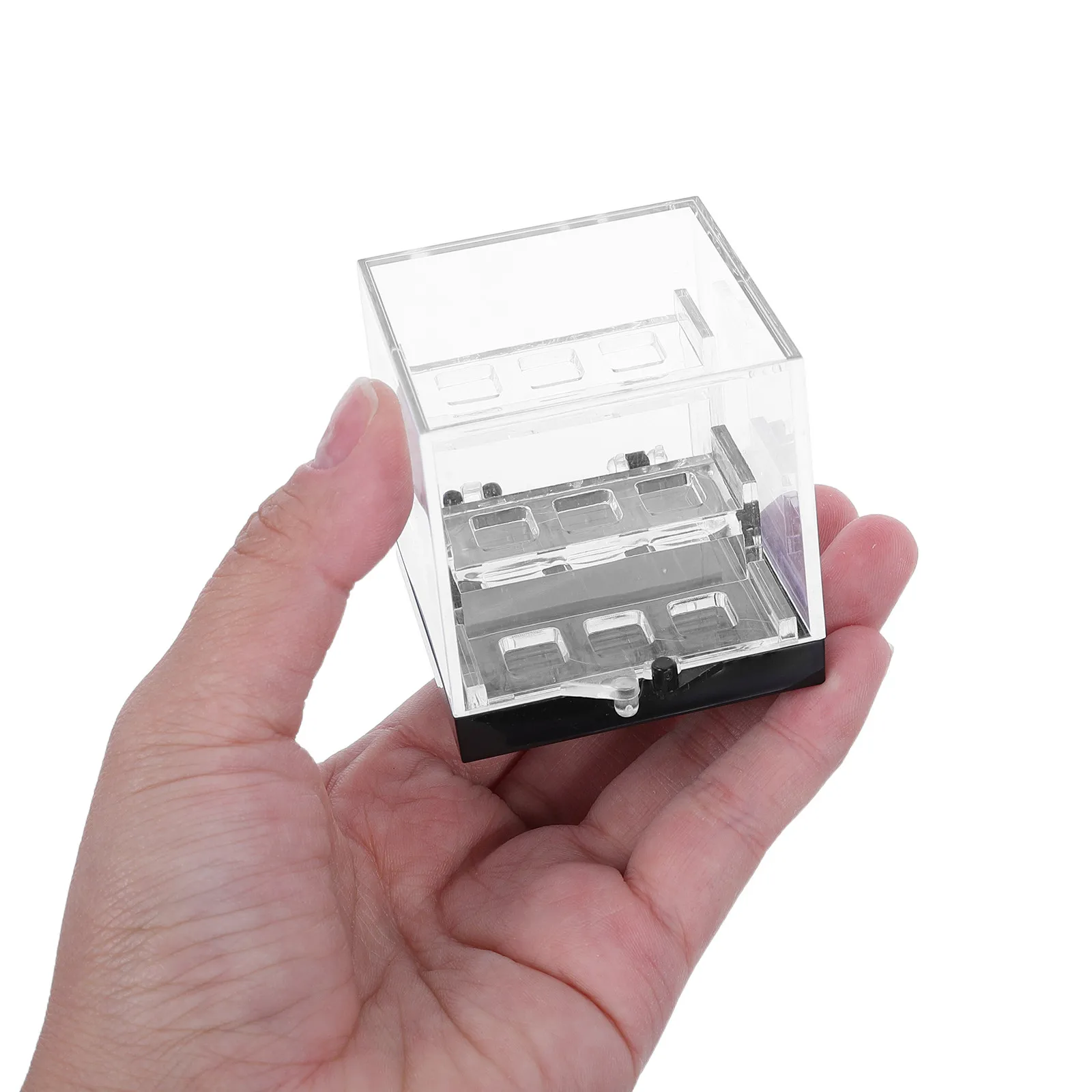 

3-Tier Acrylic Mineral Specimen Display Box Transparent Clear Rock Crystal Storage Case Organizer