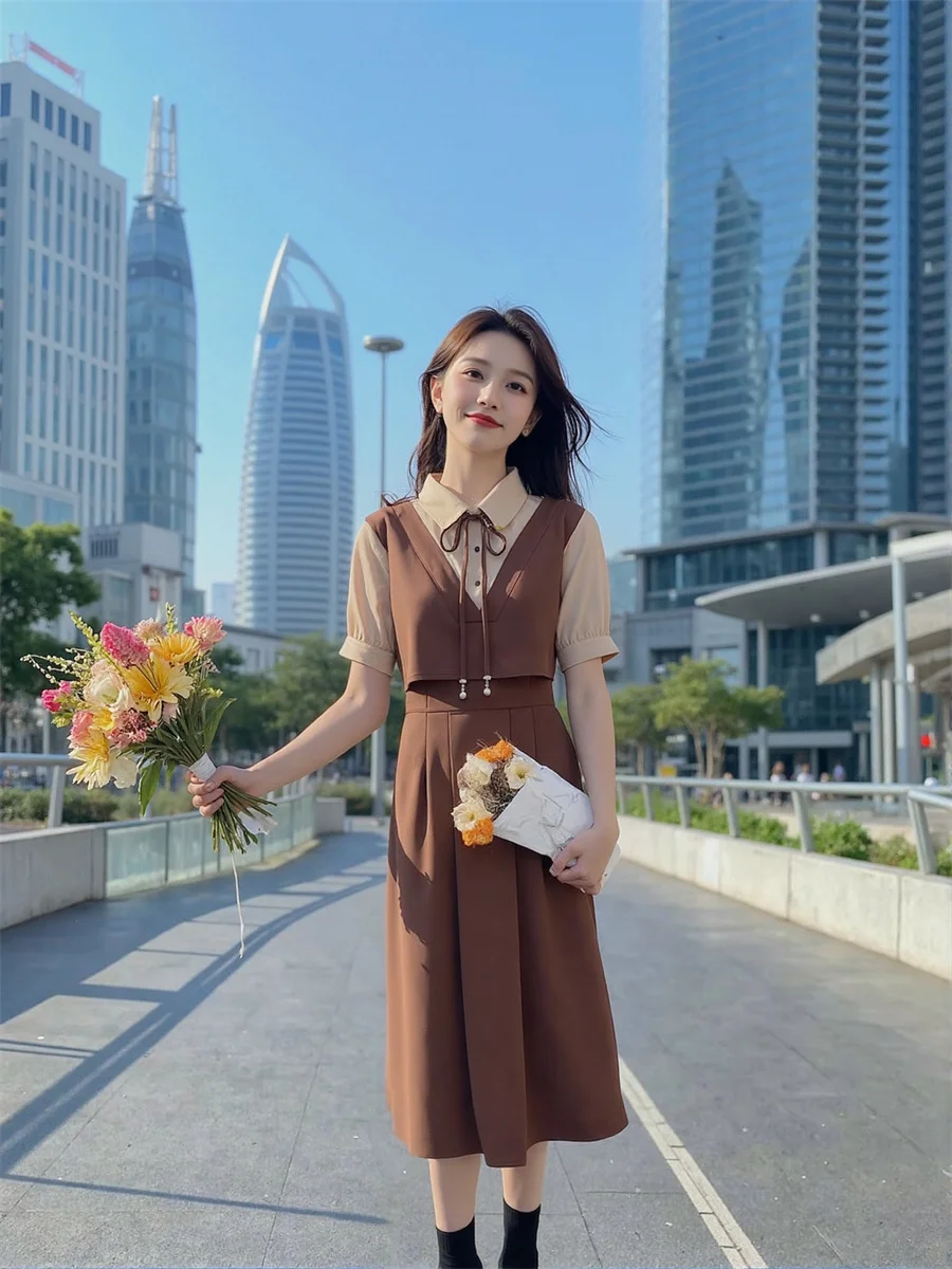 Women'S Long Dresses For Woman Casual Short Sleeve Summer Pleated Hand-Pleated Ruffled Shirring Smocking Tier Tiered Stacked