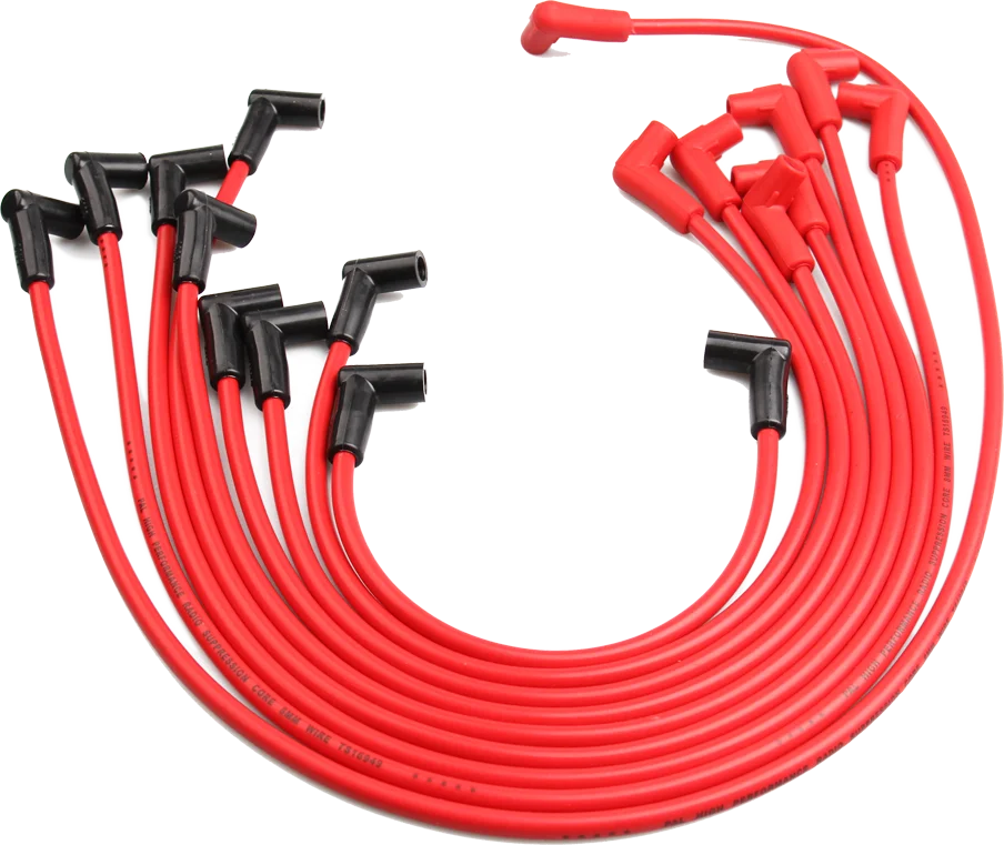 Juego de cables de bujía Carbole 4048, 8mm para bloque pequeño Chevy 283, 307, 327, 350, 400 HEI SBC