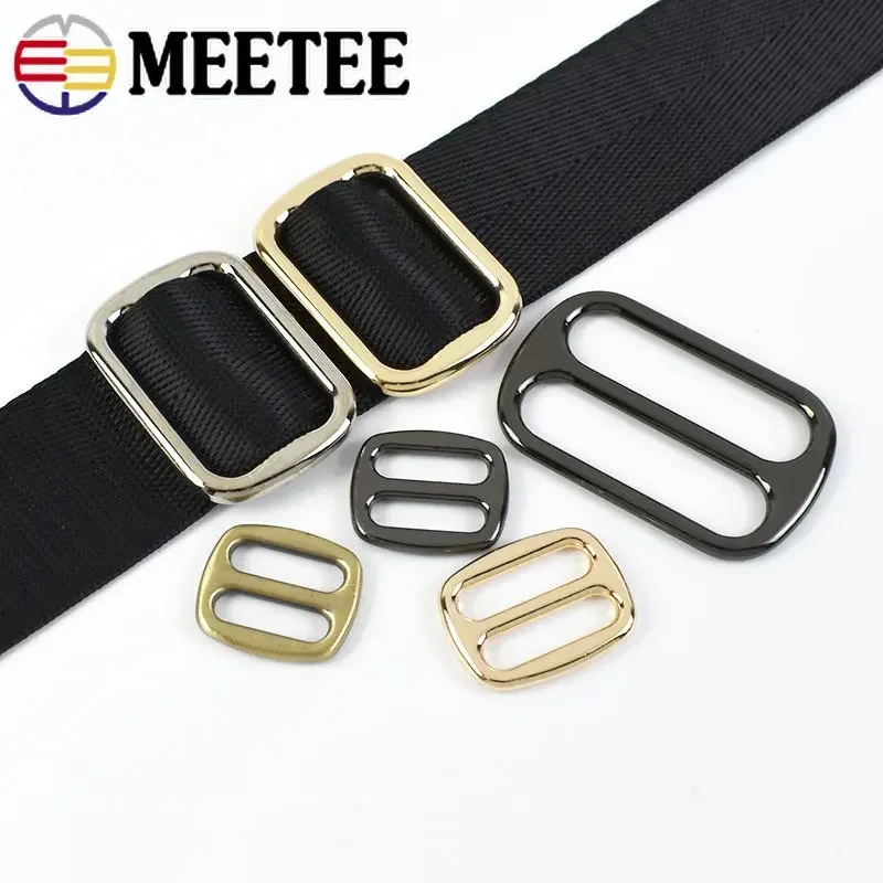 5/10Pcs 25/32/38/50mm Metal Buckles Bag Tri Glide Ring Buckle Webbing Straps Belt Adjuster Clasp Hooks DIY Hardware Accessories