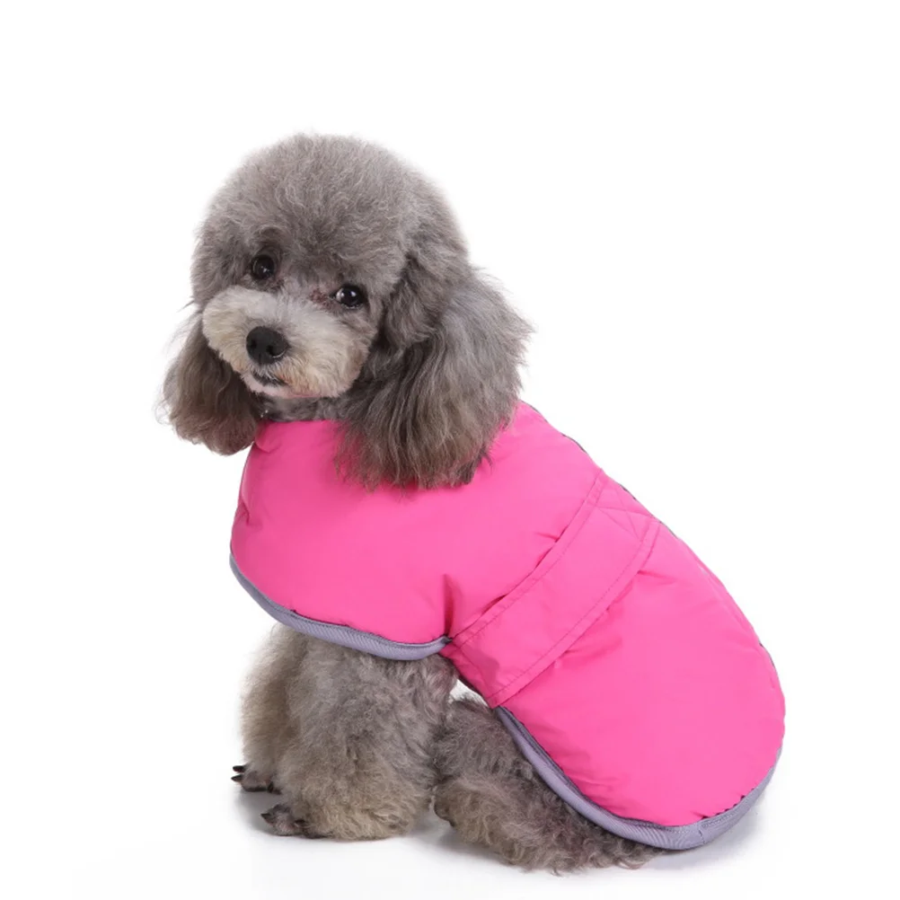 

Dog Coat Reflective Waterproof Warm Reversible Winter Fleece Vest for Small Medium Large Dogs Size 4xl Pink Puppy Winter Clothes