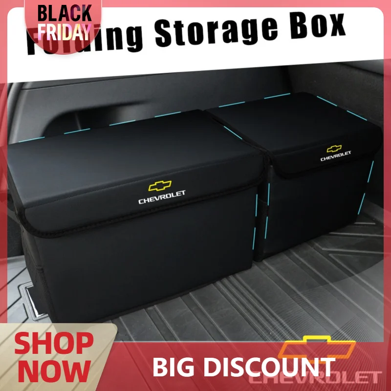 Car Trunk Storage Large Capacity Box Auto Tools Storage Bag Folding Box For Chevrolet Cruze SS Z71 Equinox Trax Sonic Sail Aveo