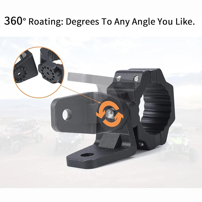 Uchwyt na latarkę UTV, mocowanie listwy świetlnej, wytrzymały wspornik 1.75-2 cala do klatki bezpieczeństwa, aluminiowy uchwyt na flagę, mocowanie lampy terenowej do Polaris RZR Can Am