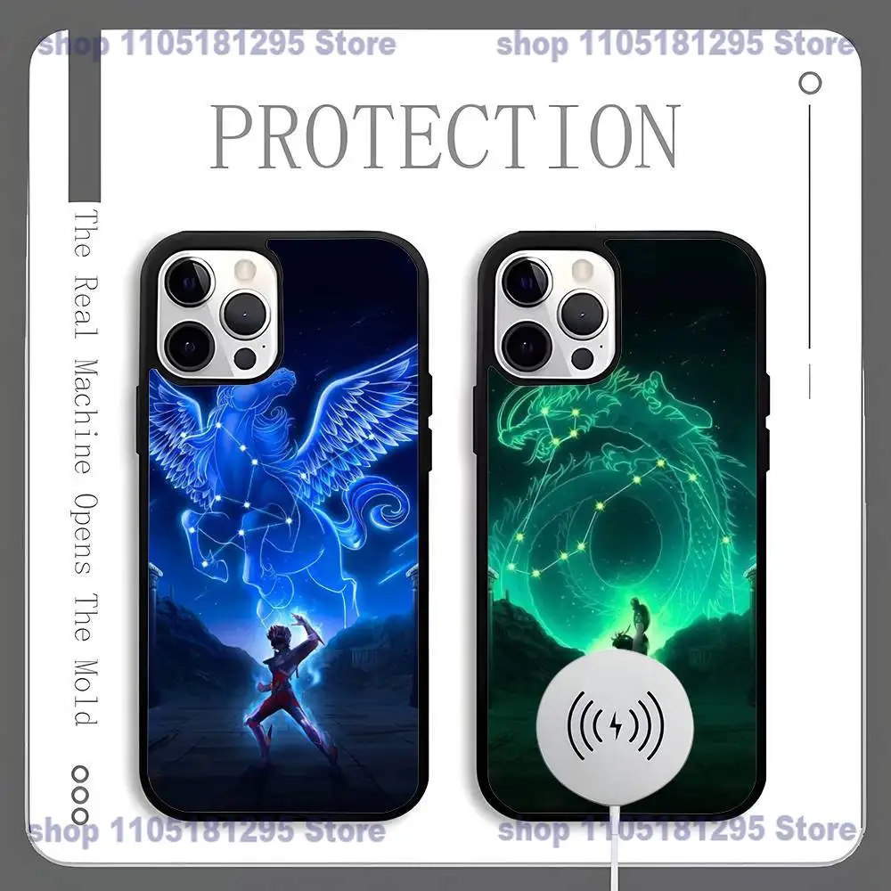 

S-Saint Seiya Knights Phone Case For iPhone 17,16,15,14,13,12,11,Pro,Max,Plus,Mini,SE4,E Magnetic Magsafe Wireless Charging