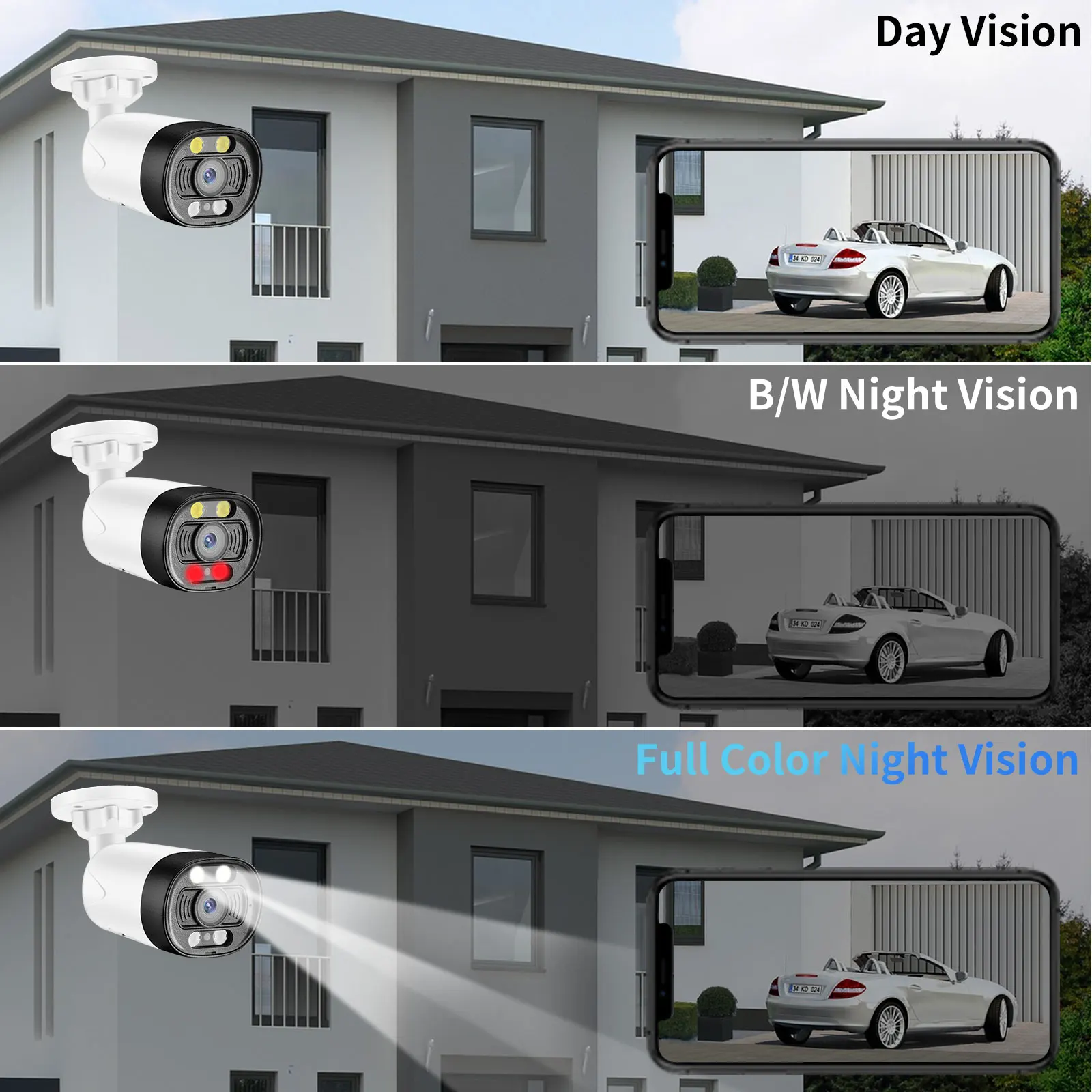 AZISHN 8MP 4K H.265 POE IP Camera 4pcs Array IR Leds Night Vision Video Surveillance P2P Two Way Audio Security Protection Camer