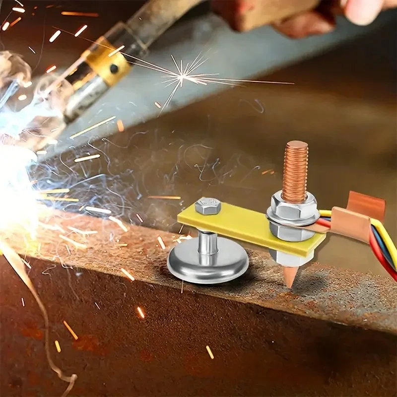 1pc Magnetic Welding Bracket Magnetic Head Welding Machine Grounding Clamp Car Body Locator for Stable Welding Operations