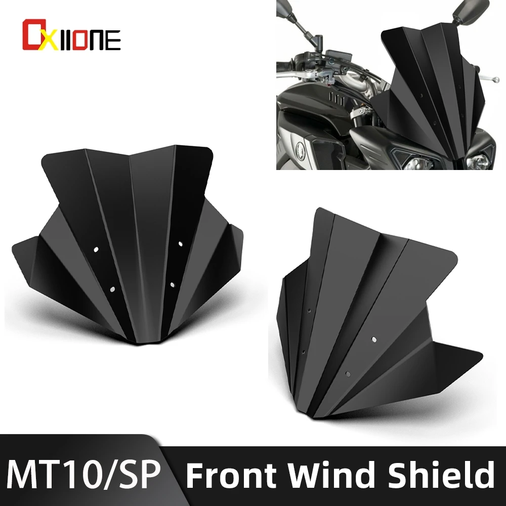 

NEW MT10 Motorcycle Front Windshield CNC Aluminum Wind Deflector Windscreen Cover For Yamaha MT-10 2022 2023 2024 Accessories