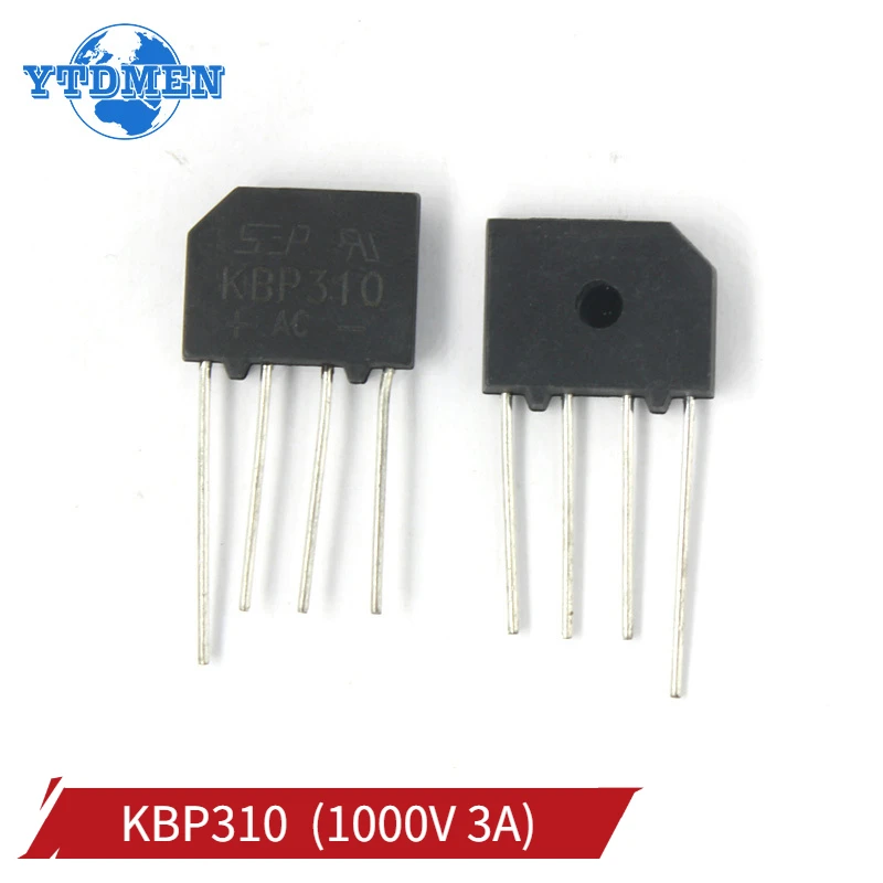 5 sztuk prostowniki KBP310 mostek dioda prostownicza 3A 1000V element elektroniczny