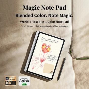 XPPen Magic Note Pad Android 14 White Graphic Tablet Business Digital Writing Notebook Pad