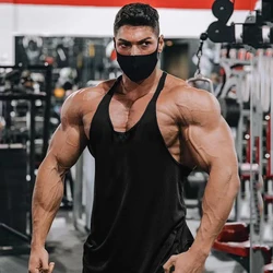 Plain Mens Sport Sleeveless Shirts Gym Fitness Bodybuilding Workout Muscle Tank Tops Summer Cool Cotton Breathable Y-back Vests