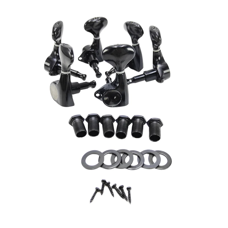 

ONGE, 6 шт., маленькая кнопка «рыбий хвост», герметичные колки для настройки струн, тюнеры, колки для акустической электрогитары