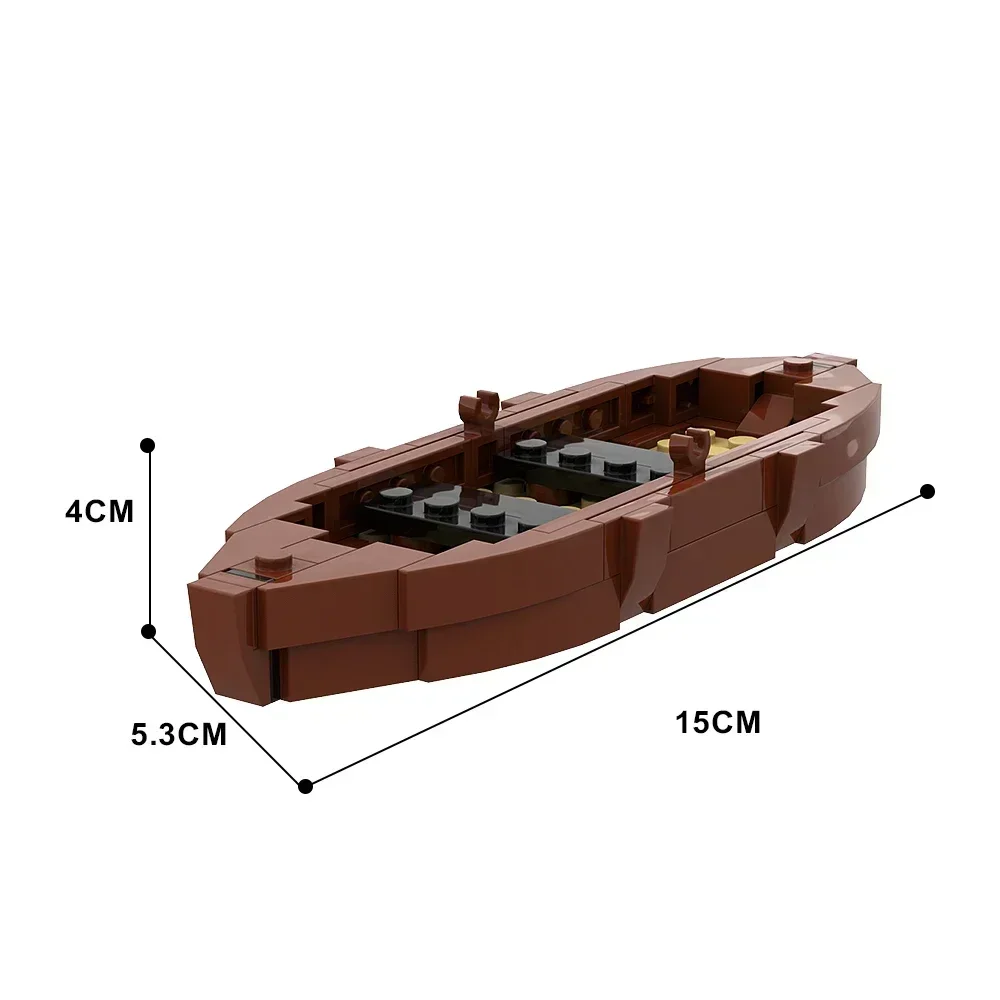 Gobricks MOC pequeño barco Medieval, bloques, figuras militares vikingas, barco de bloques de construcción, barco pirata, velero, acorazado, juguetes de regalo