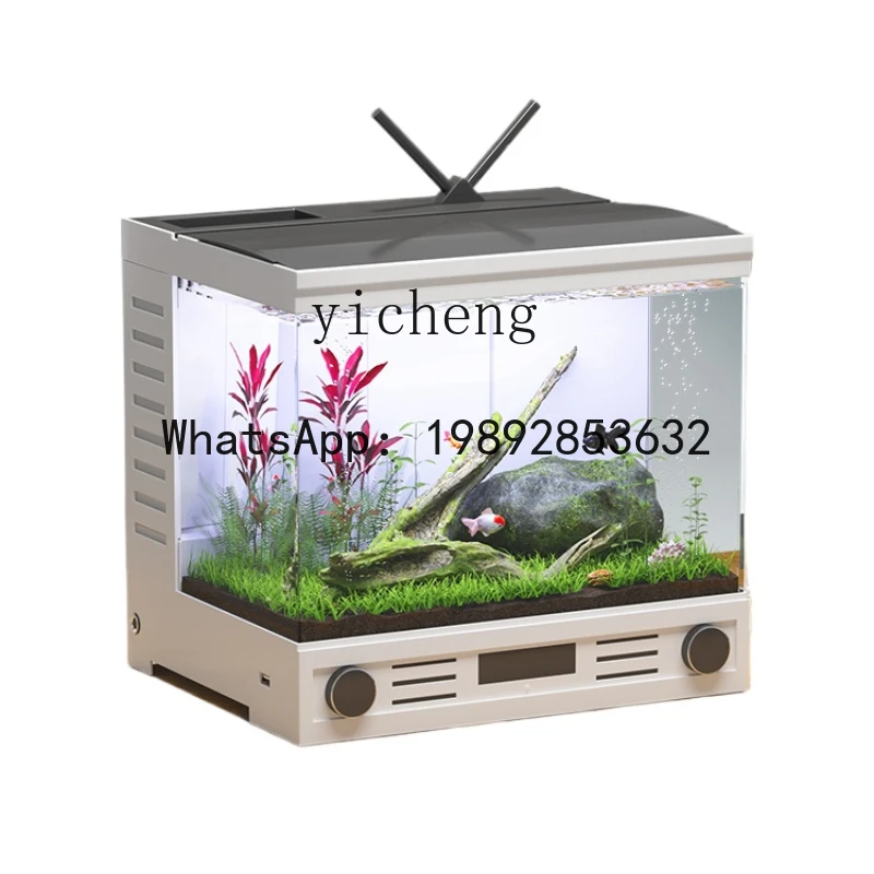 

Умный мини-аквариум для гостиной, настольный ландшафтный цилиндрический аквариум, креативный домашний мини-аквариум-шар