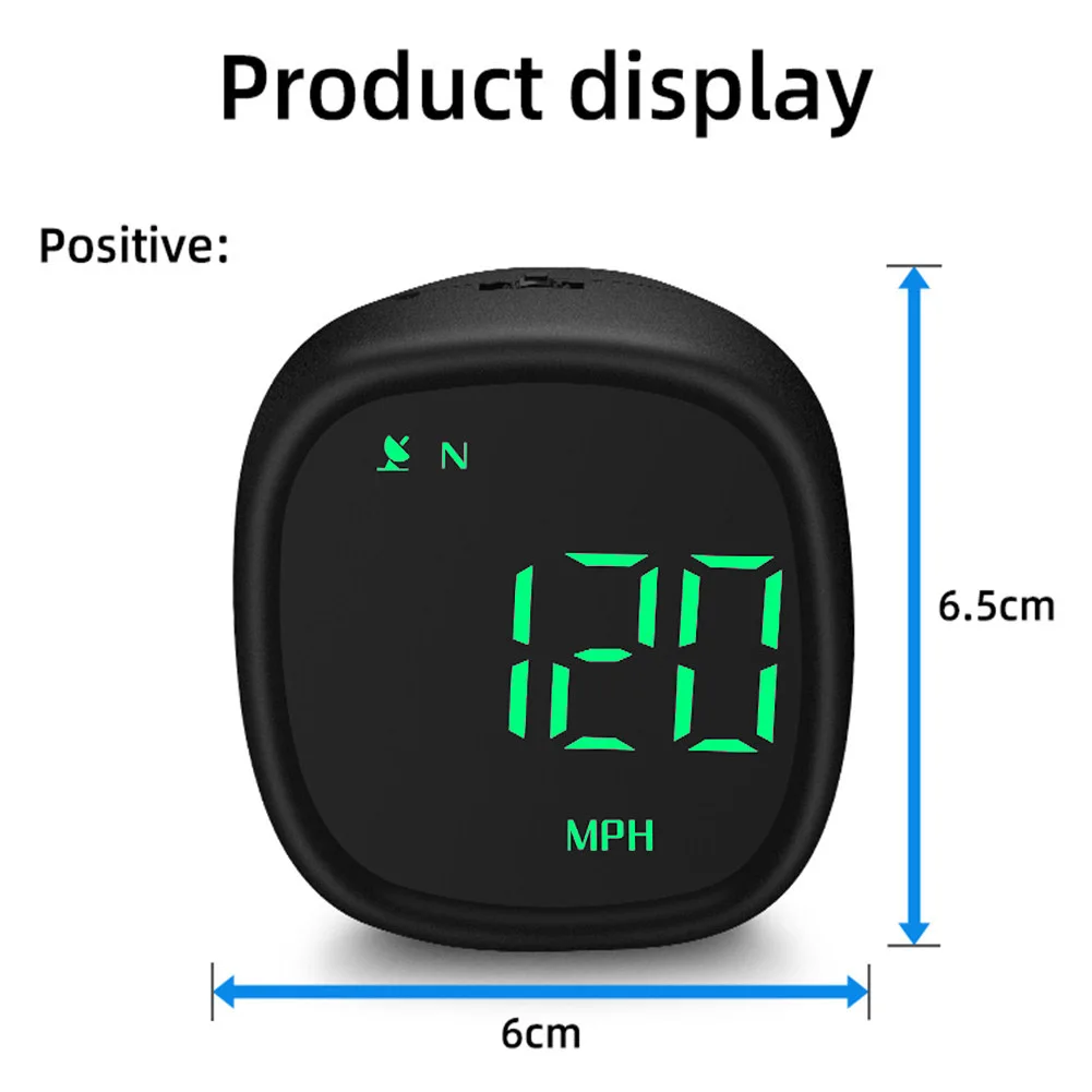 Digital HUD Speedometer for Cars with Stable GPS Signal Adjustable Calibration and Comprehensive Driving Features