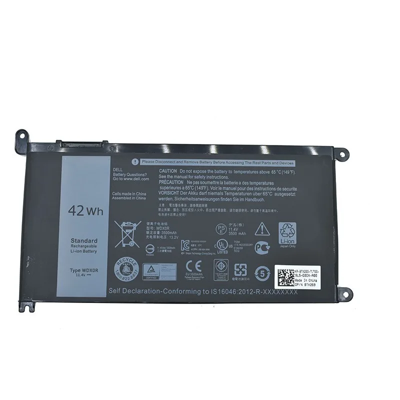 بطارية كمبيوتر محمول 3500mah 42Wh لأجهزة DELL VostroInspiron 17 5770 5767 5765 15 5584 5567 7560 3583 5538 5567 WDX0R 5468 5471 5568