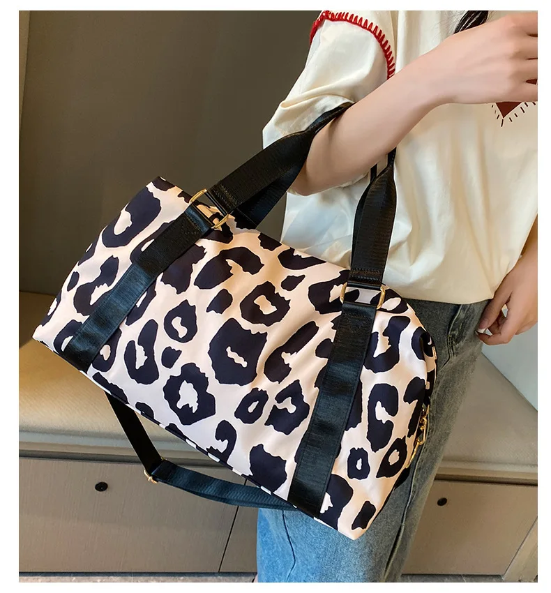 Koeienprint Reistassen Met Grote Capaciteit Crossbody Unisex Modieus Handtasje Instaptassen Met Ritssluiting