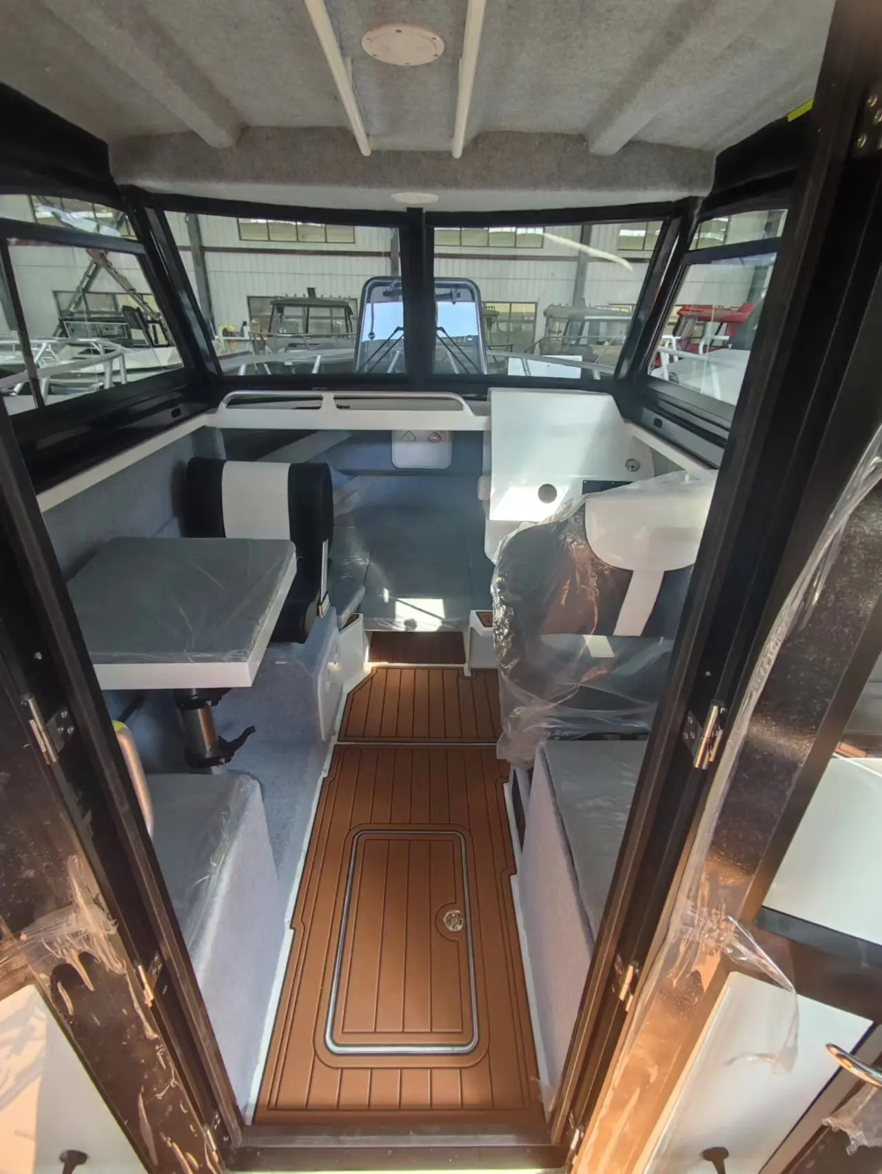 قارب الإنجيل 25ft يخت سرعة البحرية للمياه المالحة الألومنيوم قارب صيد المقصورة قارب للبيع #2