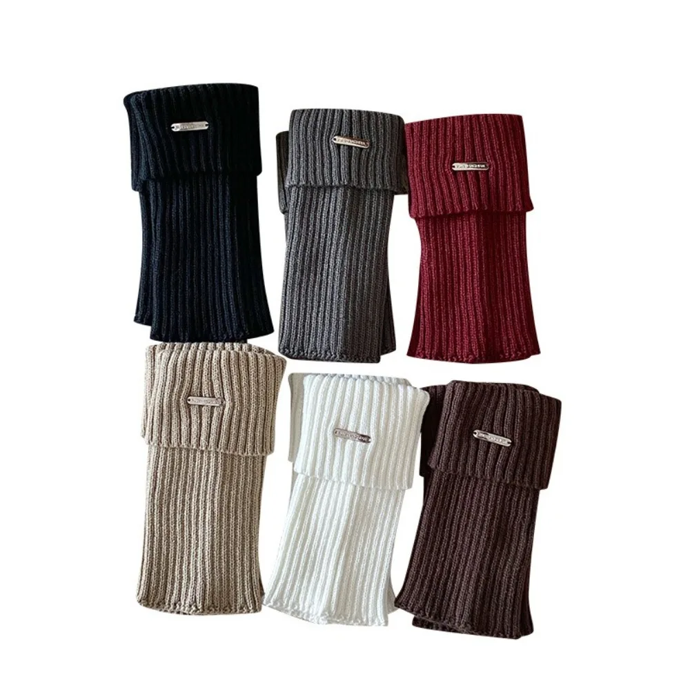 

Новые однотонные гетры, утолщенные носки средней длины INS, вязаные чулочно-носочные изделия в стиле Лолиты Y2k для девочек