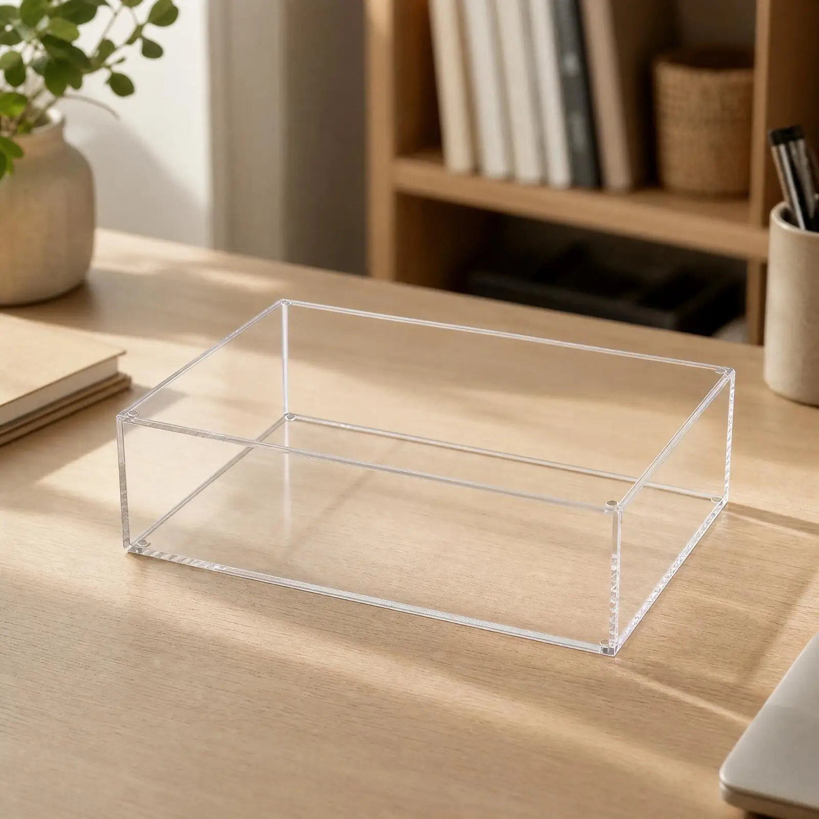 Stackable Acrylic Display Cover with Closure Versatile Transparent Acrylic