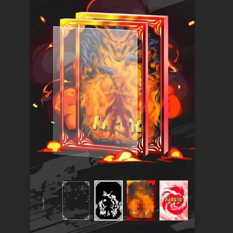 Wholesales Naruto Collection Cards Spark Creative 3d A6 Crystal Wave1 Playing Set Anime Trading Acg Cards