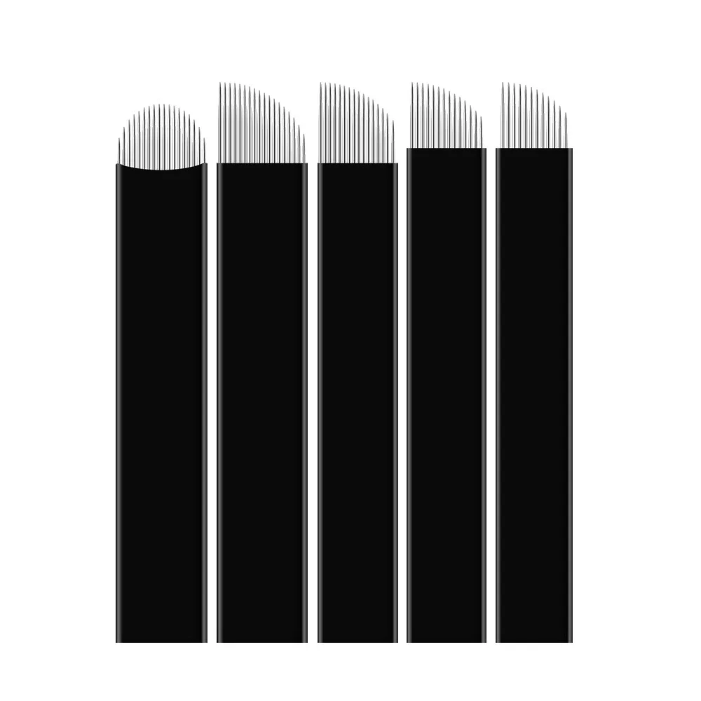 Микроблейдинг для татуировки бровей, 3D вышивка, наноиглы для глаз, чрезвычайно тонкие 0,18 мм нано-лезвия, иглы для микроблейдинга, перманентный макияж