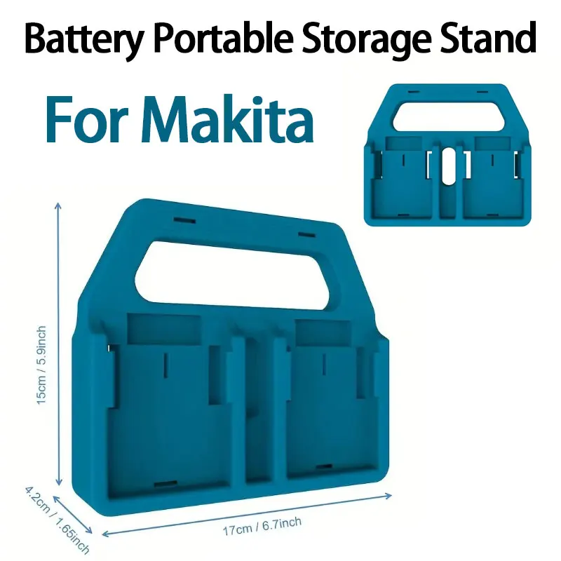 

Ручной стеллаж для хранения аккумуляторов с 4 слотами для Makita 14,4 В 18 В BL1860 BL1850 BL1830 BL1840 литий-ионный аккумулятор