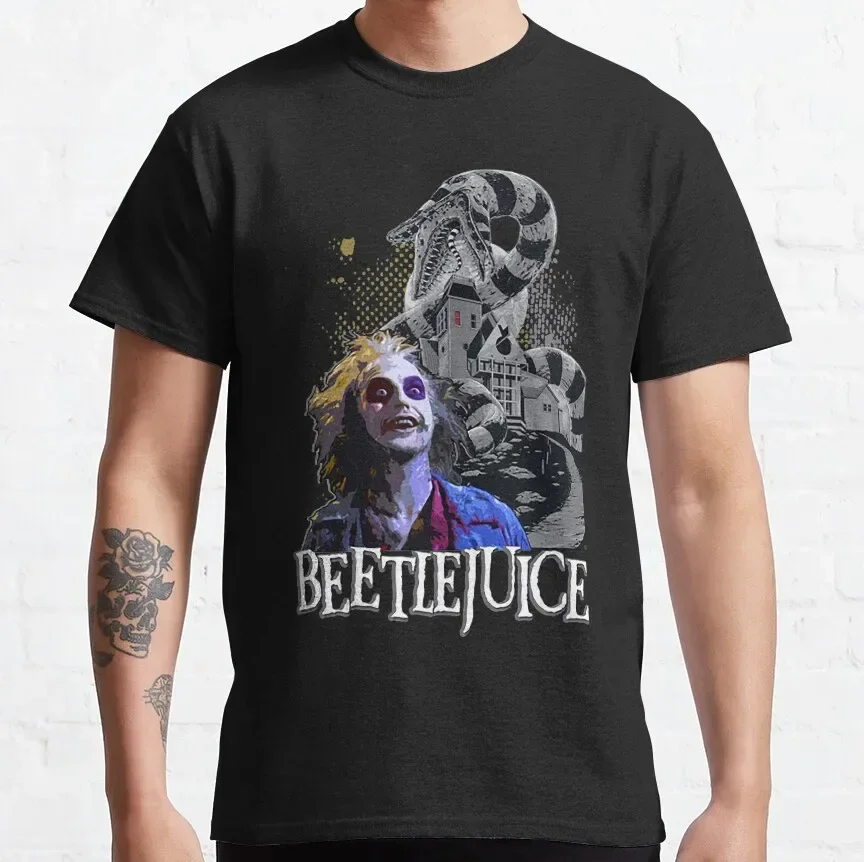 Plus Size Halloween Ghost Horror Cartoon Perfect Gift T-shirt for Men 100% Cotton Clothes Juice Lydia 90s Gift Idea Funny New
