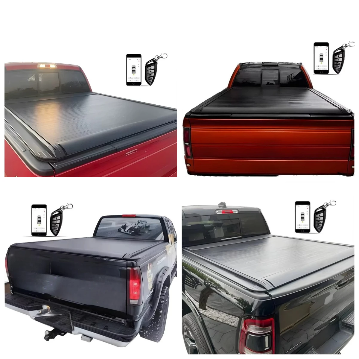 

Electric Roller Roll-up Retractable Tonneau Cover For F-150 F150 Ram 1500 Ram1500 Silverado Sierra Colorado Tacoma Tundra