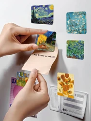 1set6pcs, Vincent van Gogh Art Fridge Magnet adsorption art ins-style background non-residual glue waterproof random paste