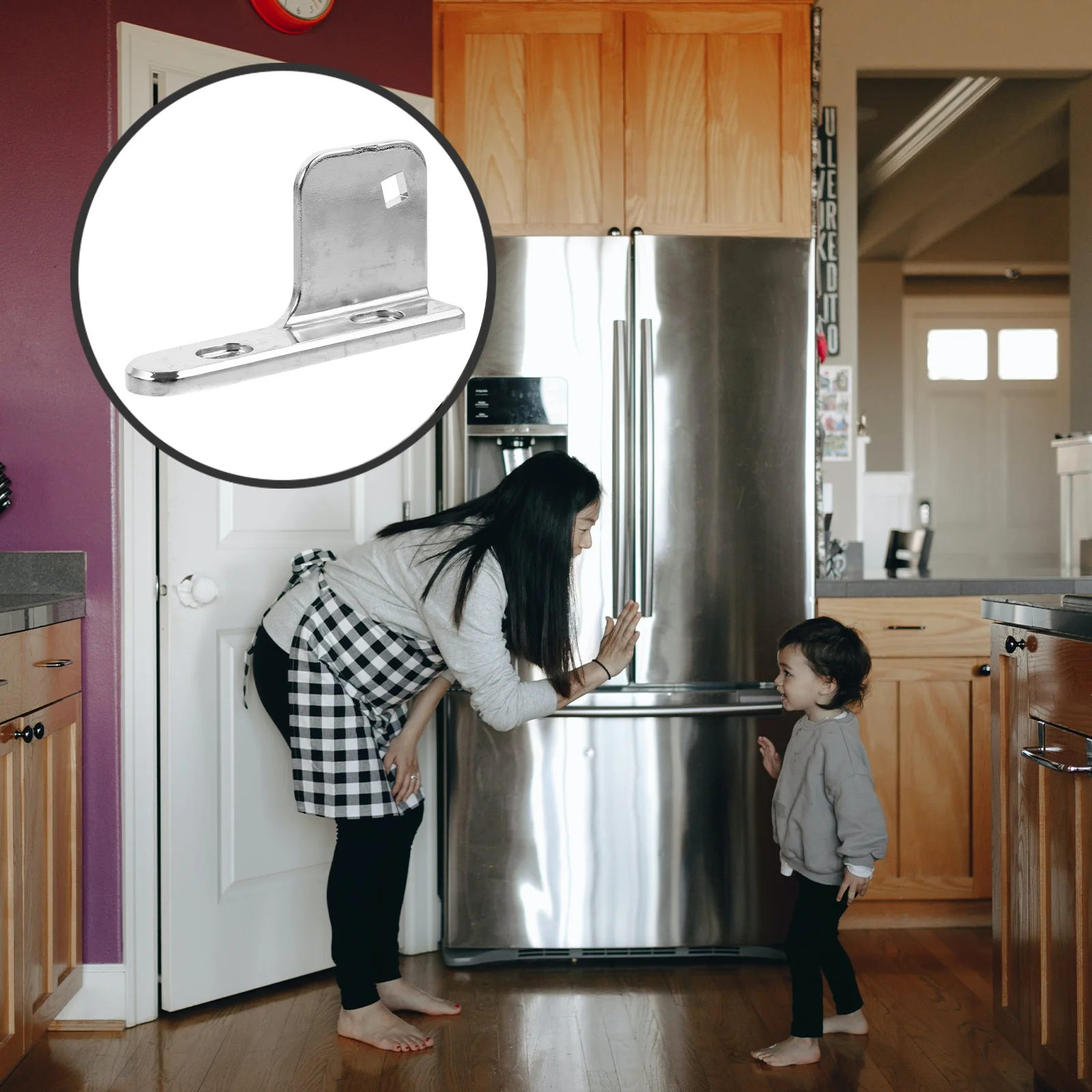 

1pcs Thickened Stainless Steel Freezer Door Durable Silent Heavy Duty Replaceable Fridge Hinge Household Refrigerator Hinge