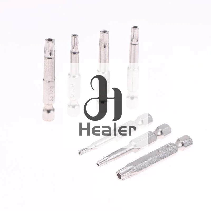 7Pcs/Set 5 Point Torx Screwdriver Bits 50mm S2 Magnetic Star Screw Driver 1/4