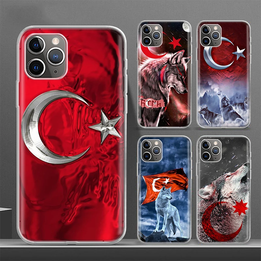 Turkey Turkish Flag Phone Case For iPhone 16 15 14 Plus 12 13 Mini 11 Pro Max X Xs  8 7 SE + Soft Fundas Coque Shell Cover 15 14